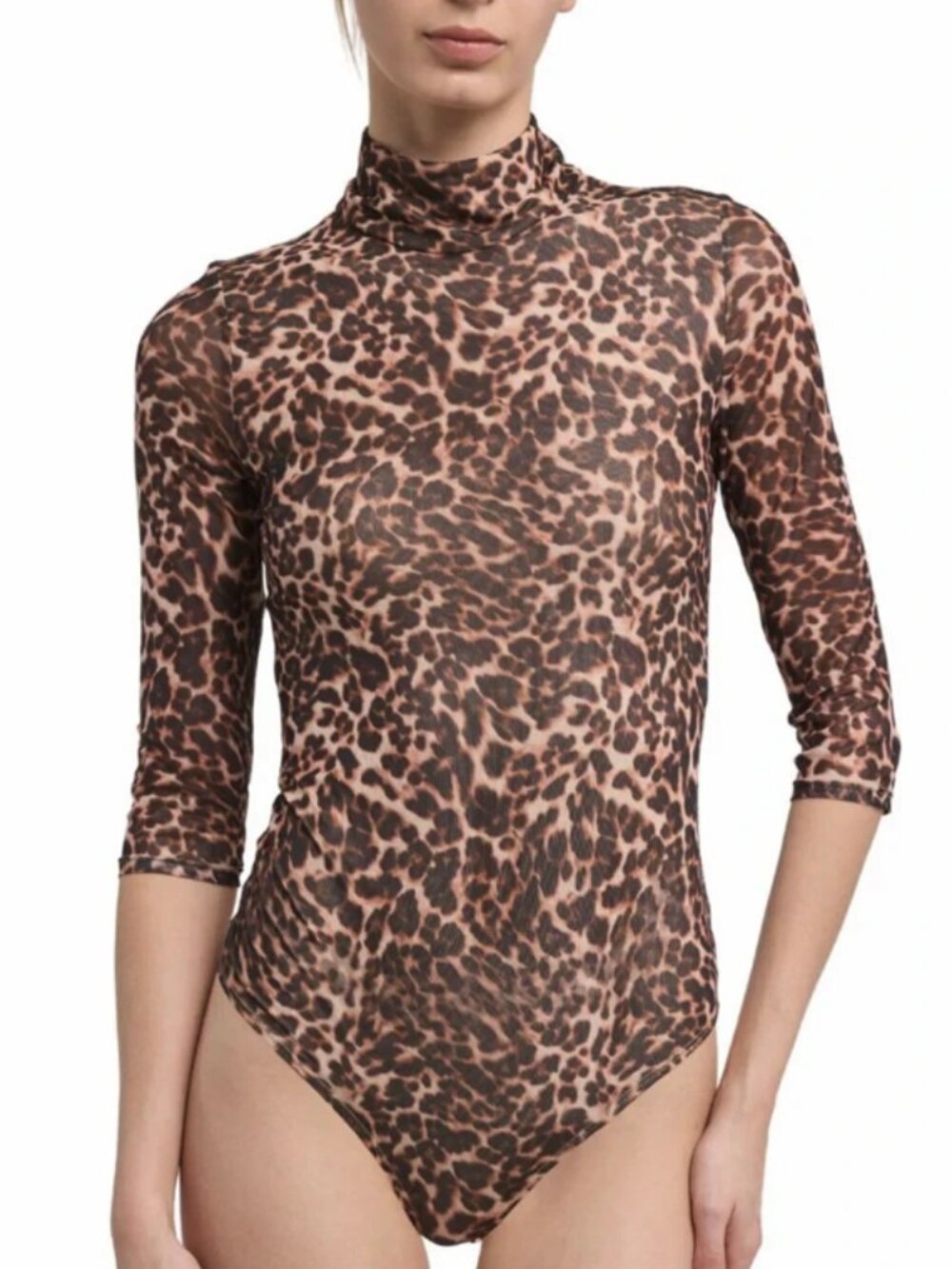 Generation Love Milo Leo Mesh Bodysuit Leopardess XS-MSRP $165